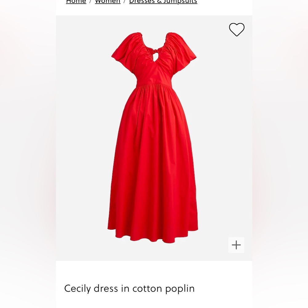 J. Crew cecily dress red